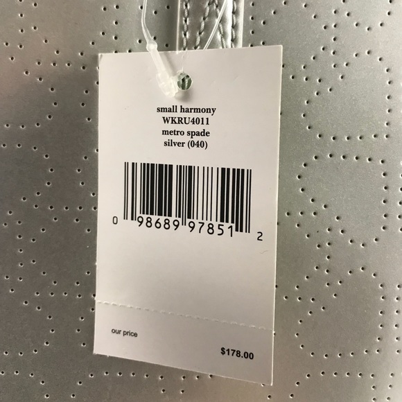 Kate Spade small harmony tote bag w/ silver hearts - Picture 4 of 8